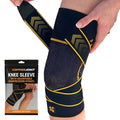 CopperJoint Adjustable Knee Sleeve with Straps Women & Men, Single, Medium - size: Medium