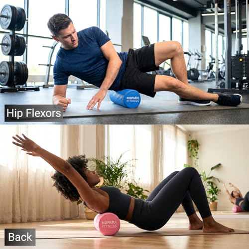 Foam Roller for Back, Legs, Hips | Yoga Foam Roller Pink - color: Pink, size: 18 Inch - Large