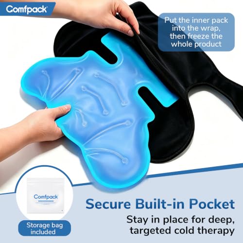 Comfpack Large Shoulder Ice Pack Wrap&Brace for Rotator Cuff Cold Therapy