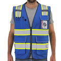 Neopelta Hi Vis Reflective Safety Vest for Men Women Blue Mesh/Yellow M - color: Blue / Yellow Trim, size: Medium