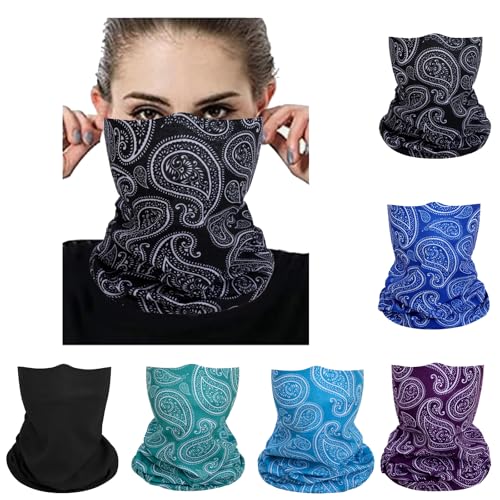 Face Mask Multi Bandana Neck Gaiter Seamless Magic Headband Outdoor Face Scarf for Dust Wind and UV Resistance - color: No17