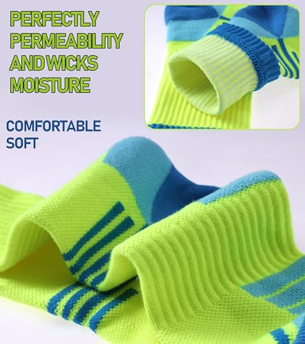 FNOVCO Women's Hiking Walking Running Crew Socks Thick Cushioned Athletic Compression Socks 5 Pairs - color: 5 Pairs Multicolor 02, size: 5-8