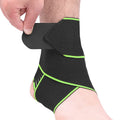 Candy Li Ankle Support,Adjustable Ankle Brace Breathable Nylon Material Super Elastic and Comfortable,1 Size Fits all,Suitable for Sports (Green1)