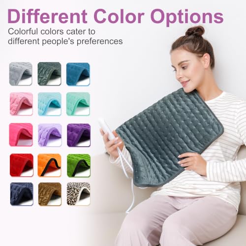 Heating Pad,Electric Heating Pads,Heating Pad for Back,DimGray,24x20 Inch - color: Darkgray, size: 24x20 Inch