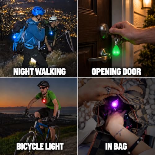 Novkin Rechargeable LED Dog Collar Lights, Waterproof with 3 Modes - For Running, Climbing, Camping - color: Blue&Green
