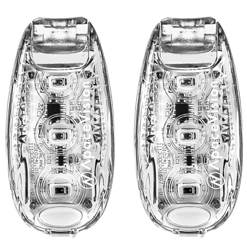 EverLightFX USB Rechargeable LED Safety Light 2 Pack, Clip On Strobe Light - color: White