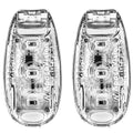 EverLightFX USB Rechargeable LED Safety Light 2 Pack, Clip On Strobe Light - color: White