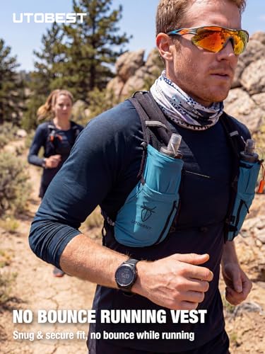 UTOBEST Running Vest Lightweight Hydration Pack 10L UTR110 - color: Black (with 2L Bladder), size: SM (Chest Size:30-35inch)