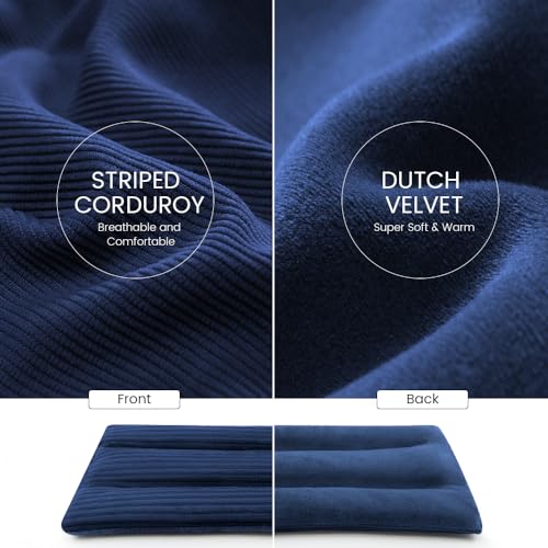 Mini Microwave Heating Pad - 2 Pack, Moist Heat Pack Pillow Warm Compress for Neck, Shoulders, Knee, Wrist, Abdomen (Dark Blue) - color: 6 X 12" Dark Blue - 2 Pack