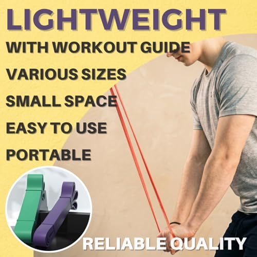 LEZER Resistance Bands - Pull Up Bands for Home Gym Fitness, Stretching, Physical Therapy & Training - Includes Instruction - color: 09 - 3 Colors - Heavy sets