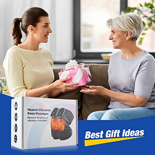 Cordless Electric Heated Knee Massager, 3-in-1 Heated Knee Massager with Heat for Knee Elbow Shoulder Wrap with 3 Vibration & Heating Modes - style: Black 1 Pack