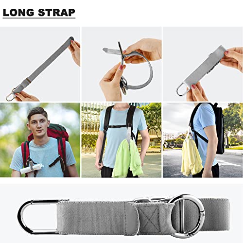 ZINZ Elastic Jacket Gripper Travel Strap with D-Ring Hooks and Buckle - color: Gray