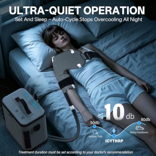 ICYTHRP Programmable Timer Cold Therapy Machine for Shoulder w/Quiet Pump