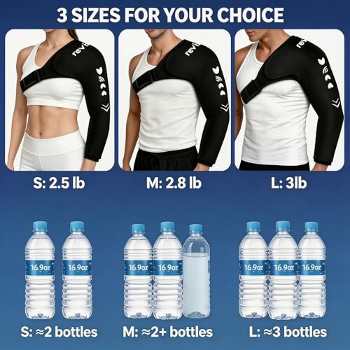 REVIX Ice Wrap for Shoulder & Arm, Reusable Cold Sleeve, M - style: Medium