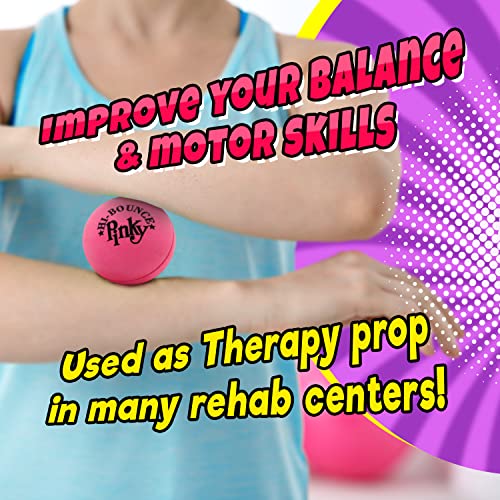 JA-RU Hi-Bounce Pinky Ball (4 Pack). Rubber Bouncy Balls for Kids. Small Pink Stress Relief Toy. Indoor & Outdoor Sport Party Favors. Bouncing Throwing Play Therapy.976-2 - size: 4 Pack