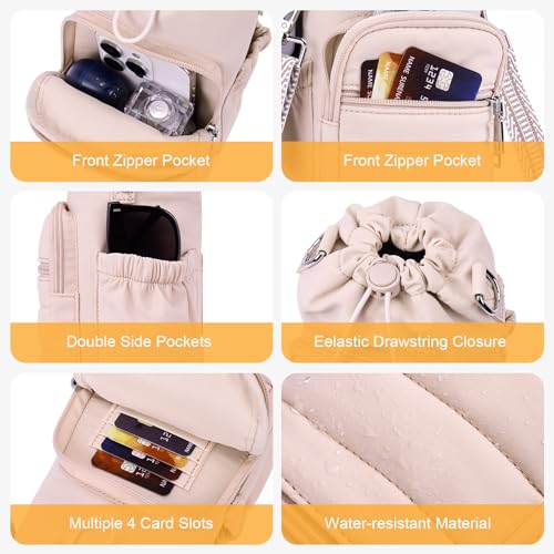 Water Bottle Bag 40 oz Crossbody Holder for Walking Hiking Insulated Carrier Purse with Adjustable Strap - color: Pink
