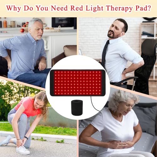 Red Light Therapy for Body, 3-in-1 660nm 850nm Infrared Pad Belt