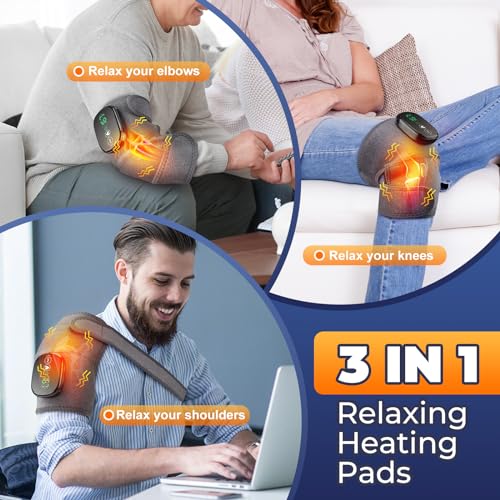 Cordless Heated Knee Massager FSA Eligible - style: Grey 1 Pack