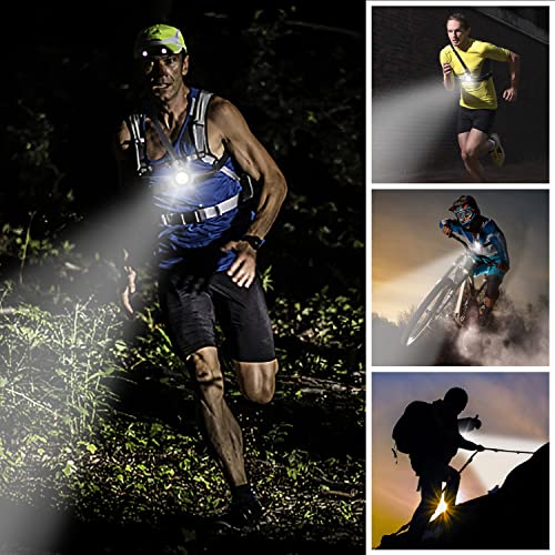 Suptig Running Lights for Runners, Running Vest Light for Night Walking Cycling Jogging Connected for Gopro Hero13/12/11/10/9/8/7/6/5, 2600mAh Built-in Rechargeable Battery Charging