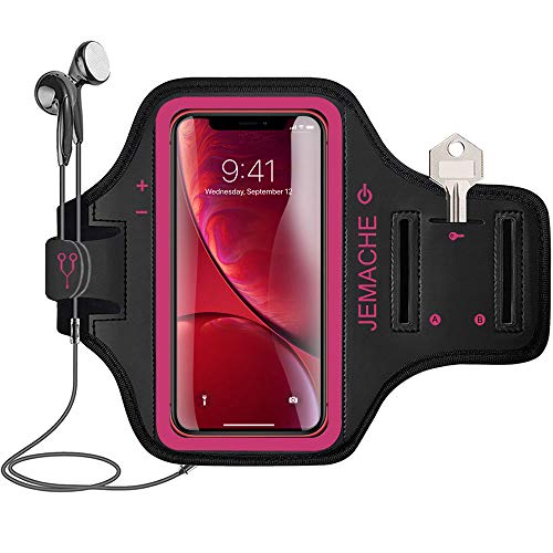 Running Armband for iPhone 17 16 15 14 13 12 Pro (Rose) - color: Rose
