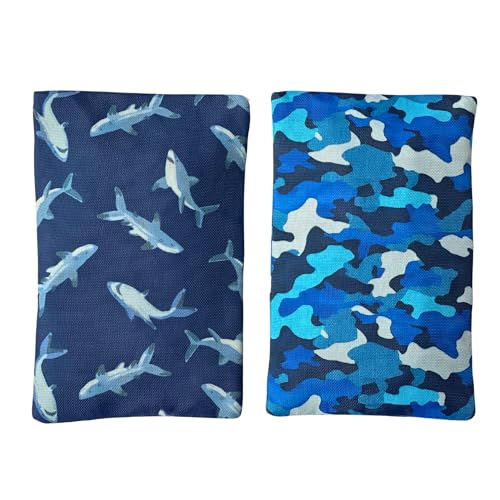 Yumbox Reusable Soft Gel Ice Packs for Lunch Boxes – Sweatproof Kids Lunchbox Ice Packs (Set of 2, 6.5″ × 7.5″)(Camo & Shark) - color: Camo