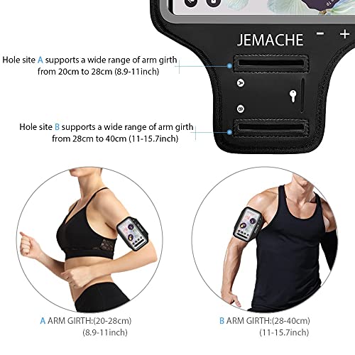 Running Armband for Google Pixel 11/10/9 Pro XL, 8/7/6 Pro (Black) - color: Black, size: Up to 6.8"