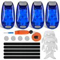 Nilight LED Safety Light 4PCS Blue Marine Navigation Bike Tail Lights - color: 3LED Safety Light-Blue