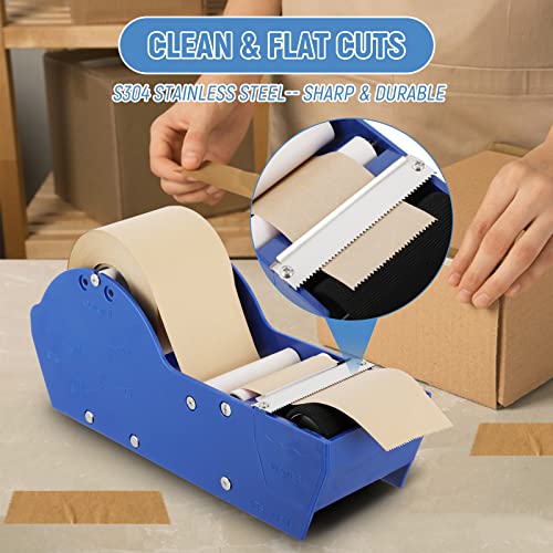Water-Activated Tape Dispenser, Manual Kraft Gum Tape Dispenser, Blue - color: Blue