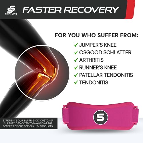 Sleeve Stars Patella Knee Strap and Turmeric Curcumin Supplement Bundle Patellar Tendon Support Knee Brace for Running Sports Arthritis Knee Pain Relief Osgood Schlatter Runner’s Knee Joint Support Mo
