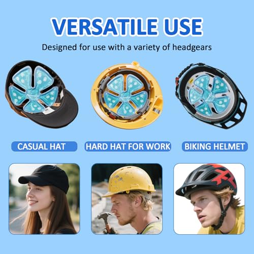Head Gel Ice Pack, Helmet Ice Pack, Used for Catcher Helmets, Outdoor Sport, Equestrian Riding, Operation On The Head, Relieve Summer Heat and Keep Cool (2 Count) (Blue) (Blue) - color: Blue