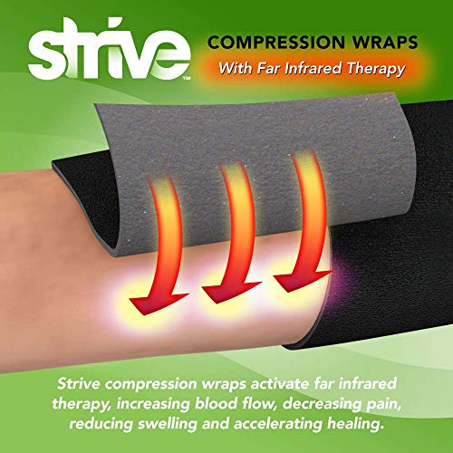 Strive Compression Infrared Therapy Wrap 6"x100" for Wrist, Arm, Leg, Ankle - color: Black, size: 6" x 100" Infrared Wrap