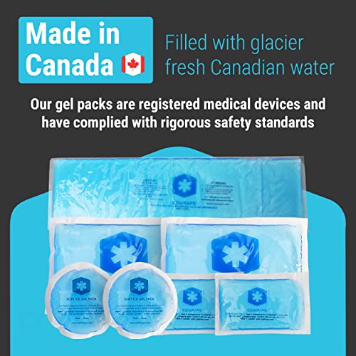 ICEWRAPS Reusable Ice Packs Compact in 4 Sizes, Soft Cooling Pack 7 Pack