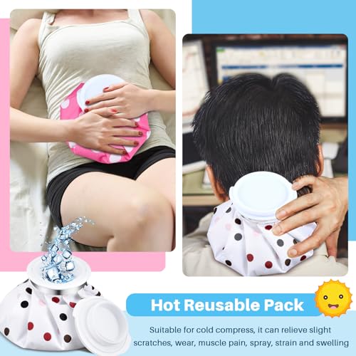 Honoson 4 Pack Reusable Ice Bag Hot Cold Bag Leakproof, Stylish Style - style: Stylish