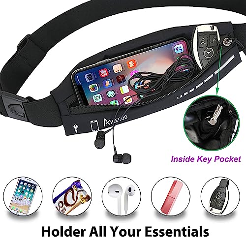 AIKENDO Slim Running Belt for Women Men,Runners Fanny Pack Phone Holder - color: Blue01
