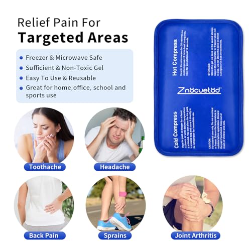 Gel Ice Pack for Injuries Reusable Soft Freezer Ice Bag with Strap 1 Pack - color: Royal Blue-1 Pack
