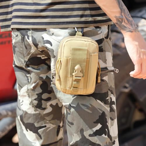 Belt Pouch, Tactical Molle Phone Pouch EDC Utility Pouches Waist Bag Packs, Small Cell Phone Holster Gear Tool Gadget Pocket for Men Running - color: Green
