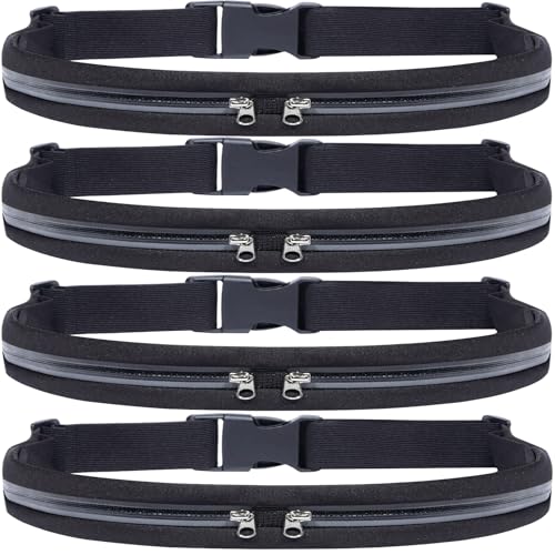 Running Belt for Women Men, Phone Holder for Running, Running Fanny Pack, Holder for Phone, Running Waist Pack, Expandable, Adjustable - color: NA-4 Black