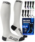 SB SOX Compression Socks for Men & Women (20-30mmHg) - color: Gray/Black, size: Medium