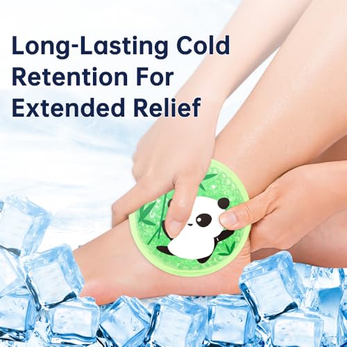 Gel Ice Pack for Injuries 2 Packs Cute Reusable Hot Cold Gel Packs - style: Panda+Alpaca
