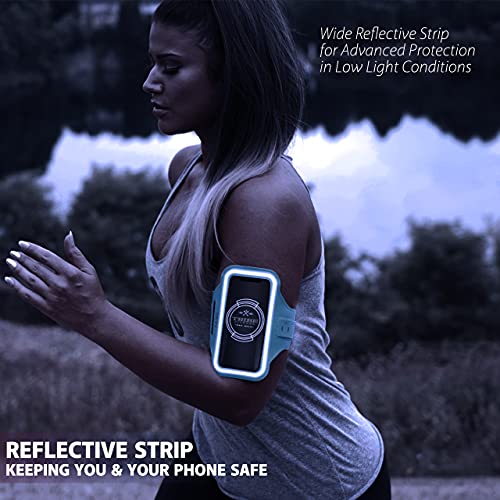 TRIBE Water Resistant Cell Phone Armband Case Running Holder for iPhone Pro Max Plus Mini SE (13/12/11/X/XS/XR/8/7/6/5) Galaxy S Ultra Plus Edge Note (21/20/10/9/8/7/6/5) Adjustable Strap & Key Pocket - color: Black, size: S: iPhone Mini/8/7/6/5/4/3/SE/Ga