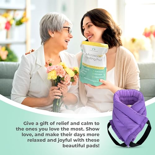 Microwavable Heating Pads for Lower Back, Neck, and Shoulder Pain Relief - Moist Microwave Heating Pad for Muscles and Joints - Microwave Hot Pack Heat Pad for Cramps - 1 Heat Pack Purple - style: Purple