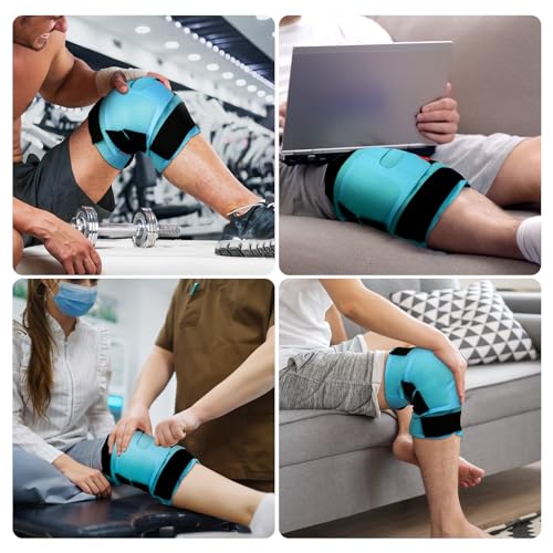 Comfytemp Large Knee Ice Pack Wrap Reusable Gel Full Coverage Knee Cold Pad - color: Blue51, size: Extra Large