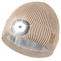 Etsfmoa Beanie with The Light,Fleece Lined Beanie Warm Hat,Gifts for Men - color: Khaki