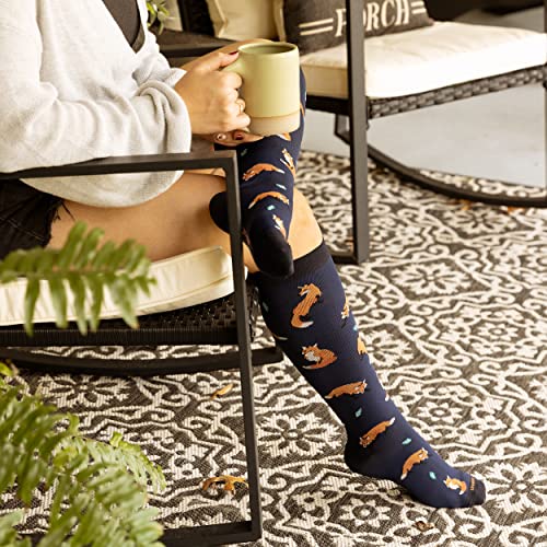LEVSOX Compression Socks Women and Men, 20-30mmHg, Best for Nurses, Travel, Pregnancy - color: 6 Pairs Mix E, size: Large