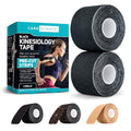 Care Science Waterproof Black Kinesiology Tape, 40 Precut Strips, 2 Rolls - color: Black Precut