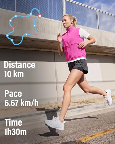 Locachy Women's Lightweight Running Vest Stand Collar Zip Up Summer Waistcoat Sleeveless Jacket for Golf Hiking Travel - color: Rose, size: Small