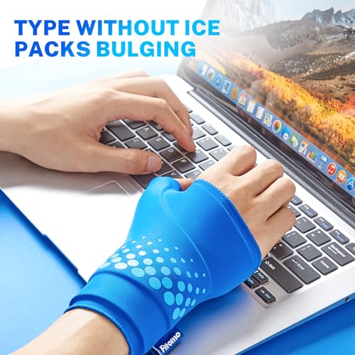 Thumb & Wrist Ice Pack Wrap, Long-Lasting Cold Compression for Pain Relief - size: L/XL, style: 2 Pack(Blue)