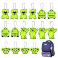 OSDUE Reflector Pendant, 16pcs Waterproof Child Safety Reflector Pendant for School Bag, Wheelchair, Bicycle and Running - color: pets