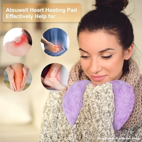 Atsuwell Microwave Heating Pad for Cramps & Muscle Relief, Purple - color: Purple