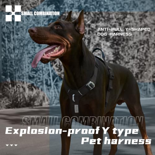 No-Pull Dog Harness Reflective Breathable Adjustable Vest - color: Black, size: XL